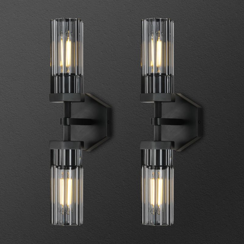Buran Polygonal Crystal Linear Wall Sconce