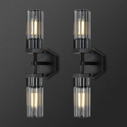 Buran Polygonal Crystal Linear Wall Sconce