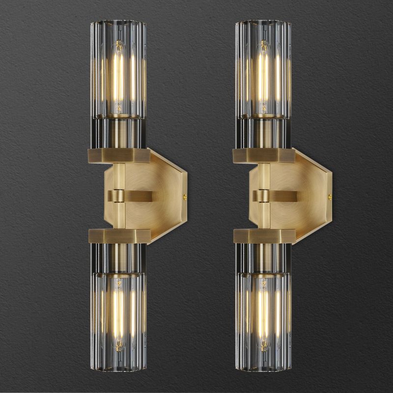 Buran Polygonal Crystal Linear Wall Sconce