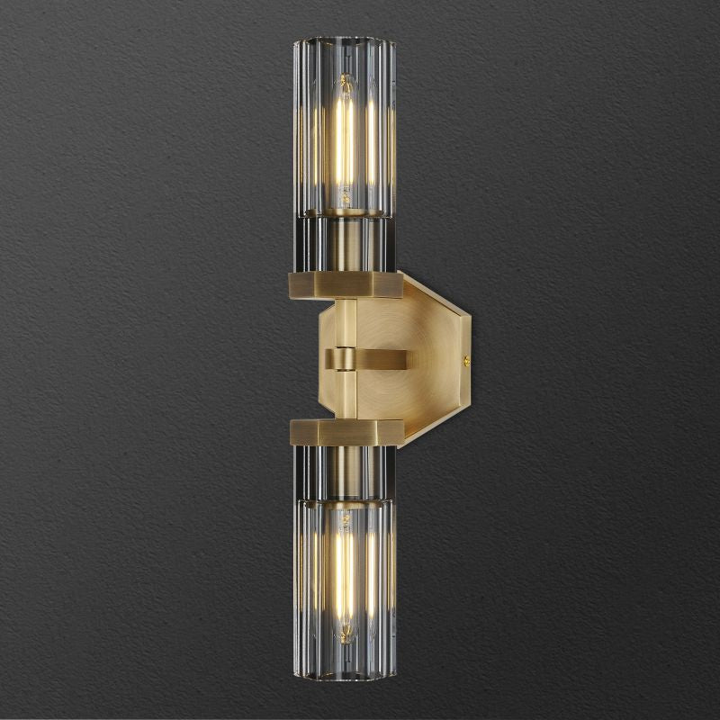 Buran Polygonal Crystal Linear Wall Sconce