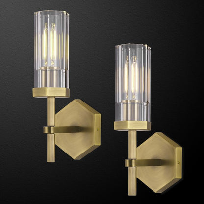 Buran Polygonal Crystal Wall Sconce