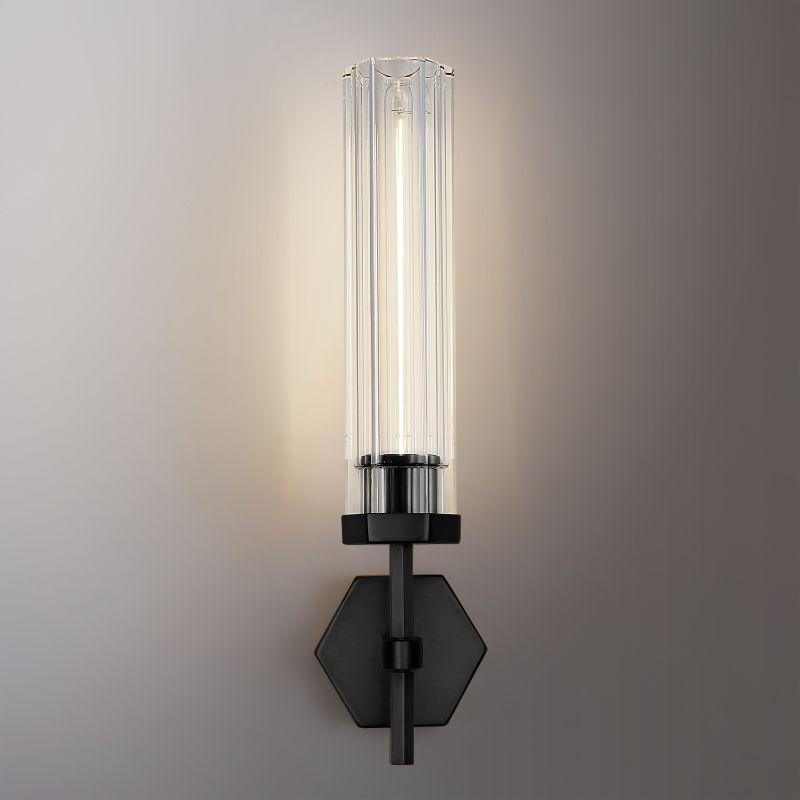 Buran Polygonal Crystal Wall Sconce 19¼"H