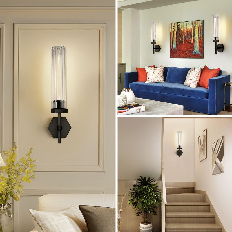 Buran Polygonal Crystal Wall Sconce 19¼"H