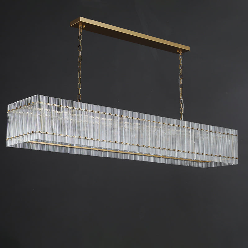Jack Rectangular Glass Chandelier 54“