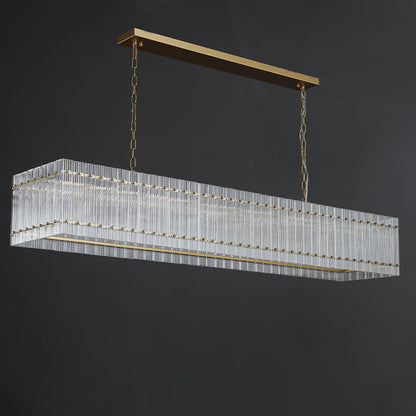 Jack Rectangular Glass Chandelier 54“