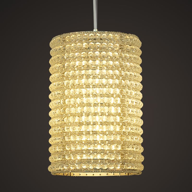 Mike Crystal Pendant Light 12"H